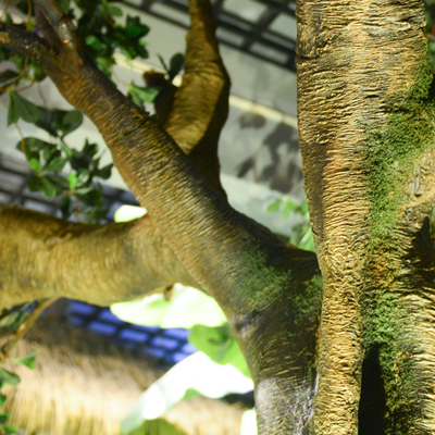 Real Touch Artificial Banyan Tree PU Evergreen Leaves Highly Simulated Trunk No Pest Plants