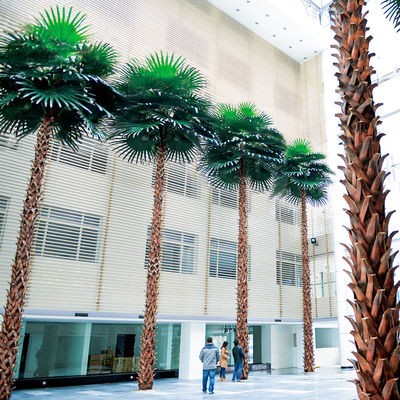 Haihong Artificial Palm Trees UV Resistant Large Fake Tropical Date Palm Tree Coconut Palm for Airport Outdoor Decoration