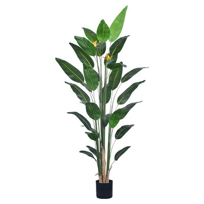 Haihong Factory Wholesale Plastic Decorative Plants 4ft 6ft Bird of Paradise Artificial Plant for Home Cafe Shop Decoration