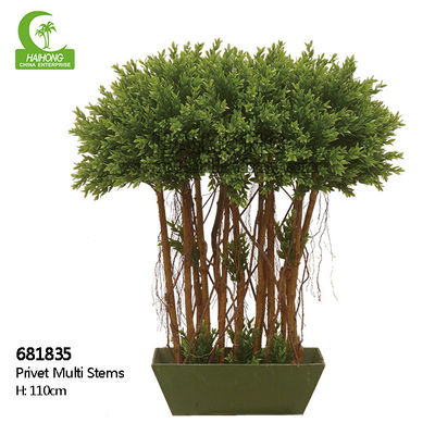 Anti Fading Artificial Topiary Tree , Artificial Spiral Tree 110cm