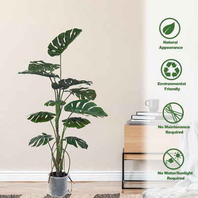 De valse Monstera-Installaties van de Boom Kunstmatige Ingemaakte Vloer voor Huisdecoratie