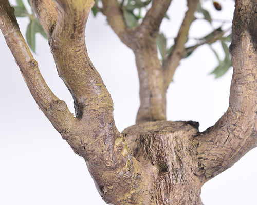 UV Resistant Fake Plant 2.5m tall faux potted olive tree In Planter for Indoor House Plants & Tall Floor Decor