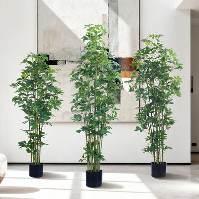 Kunstmatige Multi-Stam Schefflera Plant 120cm 150cm 180cm | Kunstmatige Arboricola voor Binnenkantoor & Woondecoratie