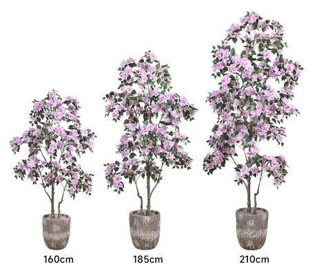 Artificial Bougainvillea Tree with Flower in Plastic Pot for Front Porch Home Office Garden Party Decoration