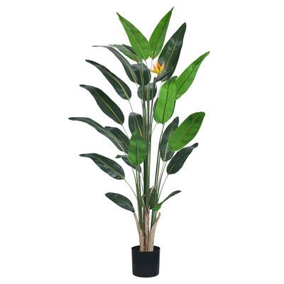 Haihong Fabriek Groothandel Plastic Decoratieve Planten 4ft 6ft Paradijsvogel Kunstplant voor Thuis Café Winkel Decoratie