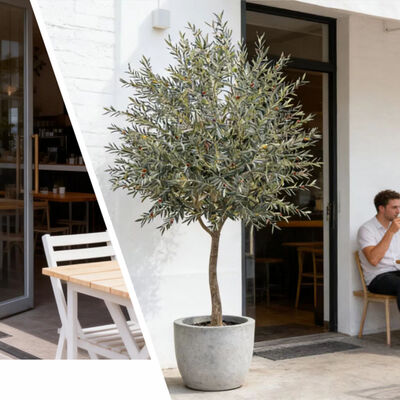 Warm te koop kunstmatige plant die potten olijfbomen combineert Hoogwaardige sierboom kunstmatige olijfboom voor interieur